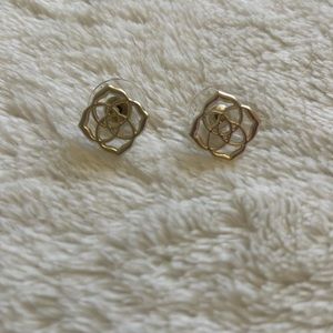 Kendra Scott gold logo studs